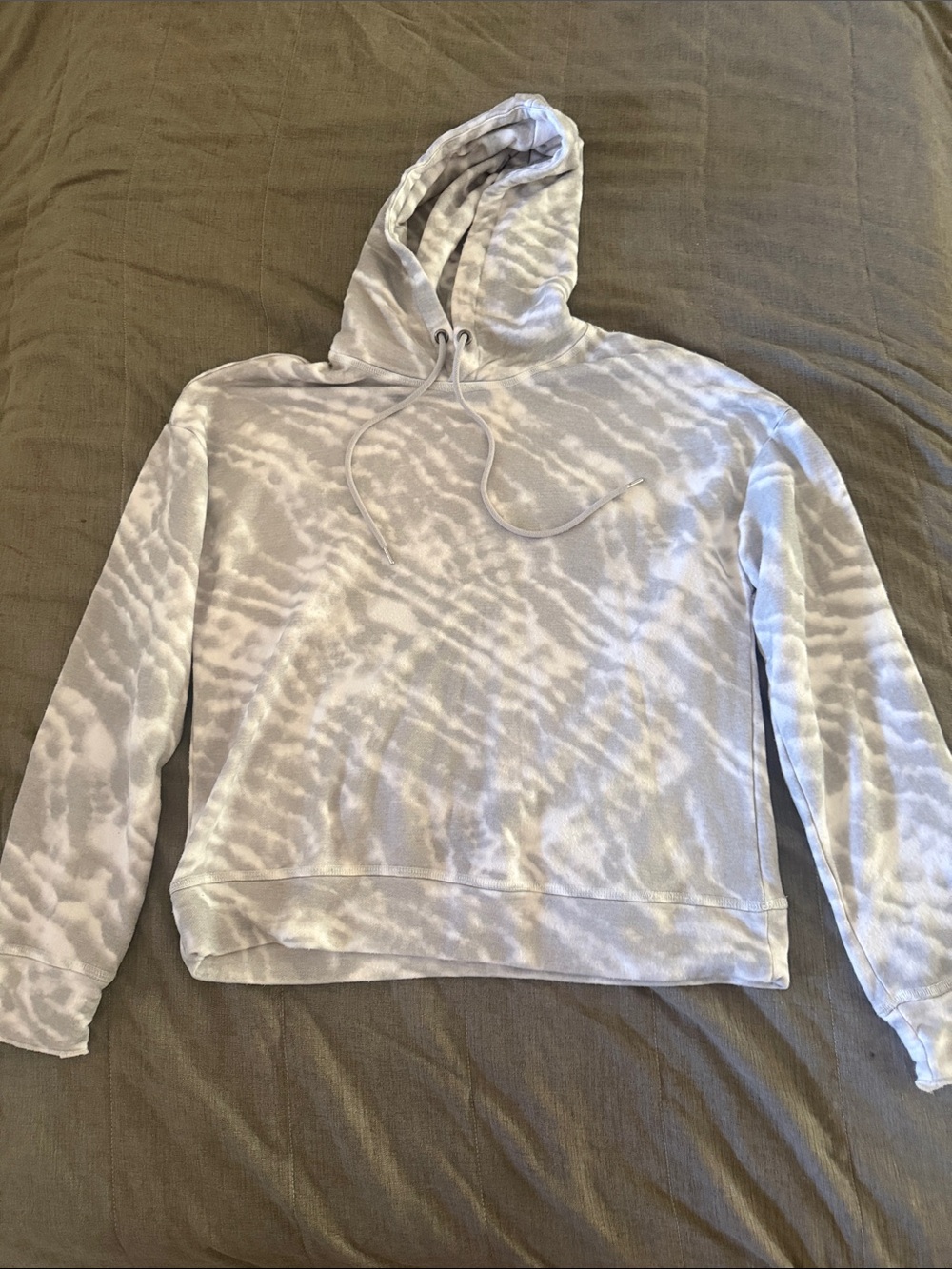 Jak & Rae Light Gray Tie-Dye Hoodie Sweatshirt L